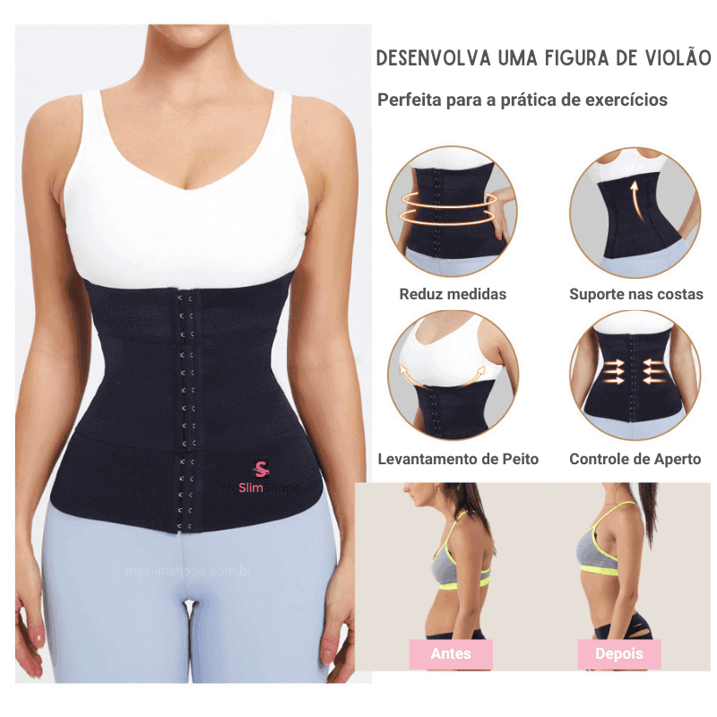 Cinta Modeladora Feminina Espartilho - MySlimShape™